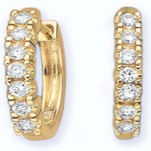 avsar Gold Earrings - Avsar Real Gold and cubic zirconia Chitra Earring ( Code - BOE019N )