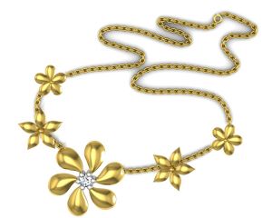 Semi Precious Necklaces - Avsar Real Gold and Diamond Kareena Necklece2