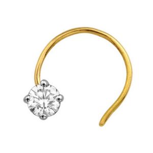 Avsar Gold Jewellery - Avsar Real Gold and Diamond Kirti Nosepin ( Code - SUPNOS1N )