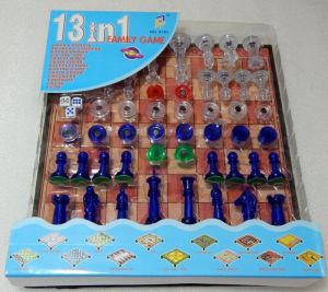 Board Games - 13 In 1 Magnetic Ludo Chess Checkers Snacks Board Games Set