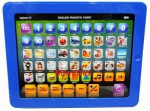 Learning, Educational Toys - Kid's Fun Learning Touch Screen Tablet Toy-blue