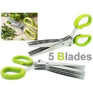 Kitchen cutting tools - Stainless Steel 5 Blade Multi Cut Sharp Fresh Herb Scissors