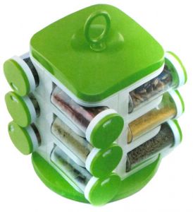 Furniture - 12 PCs Transparent Jar Masala Box (color May Vary)