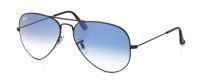 Sunglasses (Unisex) - Trendy Aviator Style Uv Protected Sunglass Black/light Blue Lens