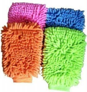 Automobile Accessories - Multi Purpose Micro Fiber Washing Gloves-set Of 4