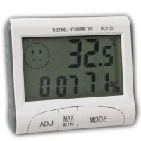 Clocks - Digital Hygrometer Thermometer Humidity Meter Clock With Large LCD Display