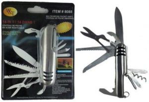 Swiss Knives - Shoppingekart Stainless Steel 14 Function Multi Utility Swiss Knife - (code -s-8088)