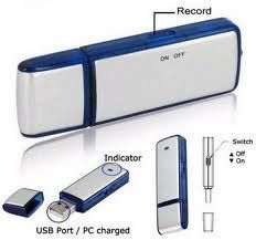 Electronic Accessories - Pen Drive Shape Voice Recorder USB 4GB Memory Flash Rechargeable 2 In 1
