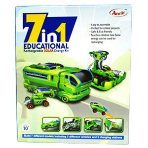 Learning, Educational Toys - Annie Toys 7 In 1 Educational Rechargeable Solar Energy Kit For Children