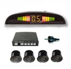 Automobile Accessories - Car Reverse Parking 4 Sensor Security LED Display Black With Buzzer