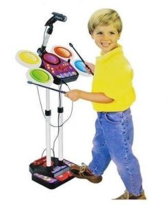 Learning Toys - Junior Electronic Drum Set With Real Effect Playing Kids Toy