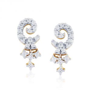 24 Carat Gold Earrings Online Best Gili Yellow Gold Diamond Earrings E24b00204si Jk18y