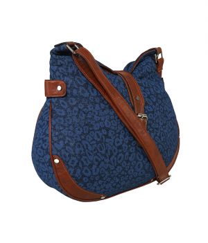 Pick Pocket True Blue Large Canvas Sling Bag
