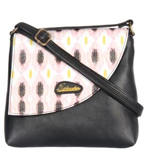 Esbeda Black Color Graphic Print Pu Synthetic Women's Slingbag