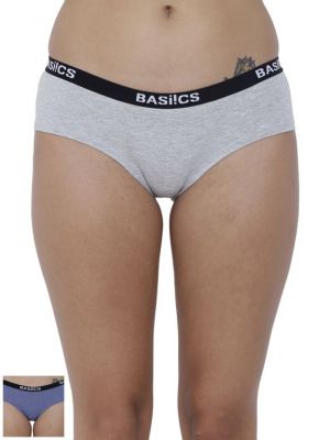 Buy Basiics By La Intimo Women's Elegante Stylish Bikini Panty (Combo Pack of 2 ) online