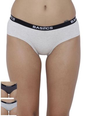 Buy Basiics By La Intimo Women's Elegante Stylish Bikini Panty (Combo Pack of 3 ) online