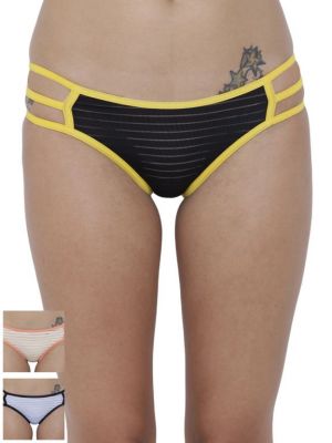 Buy Basiics By La Intimo Women's Linda Sexy Bikini Panty (combo Pack Of 3 ) - ( Code -bcpbk040c28l ) online
