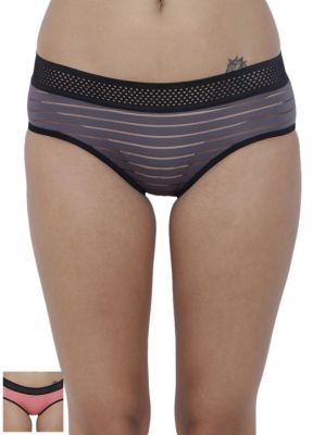 Buy Basiics By La Intimo Women's Frio Hot Brief Panty (combo Pack Of 2 ) - ( Code -bcpbr010b09f ) online