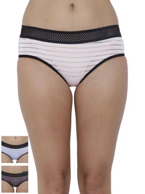 Buy Basiics By La Intimo Women's Frio Hot Brief Panty (combo Pack Of 3 ) - ( Code -bcpbr010c8fi ) online
