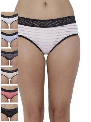 Buy Basiics By La Intimo Women's Frio Hot Brief Panty (Combo Pack of 7 ) online