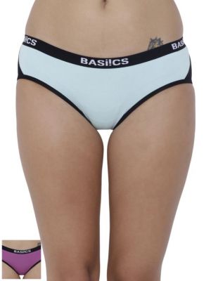Buy Basiics By La Intimo Women's Picante Spicy Hipster Panty (Combo Pack of 2 ) online