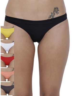 Buy Basiics By La Intimo Women's Spiffy Semiseamless Panty (combo Pack Of 6 ) - ( Code -bcpss010f0mc ) online