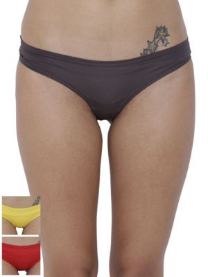 Buy Basiics By La Intimo Women's Amor Love Semiseamless Panty (Combo Pack of 3 ) online