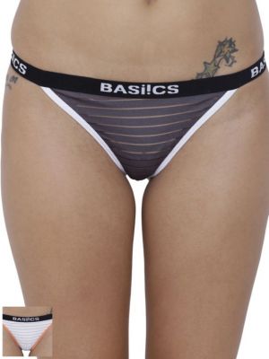 Buy Basiics By La Intimo Women's Caliente Hot Thong Panty (combo Pack Of 2 ) - ( Code -bcpth010b05f ) online
