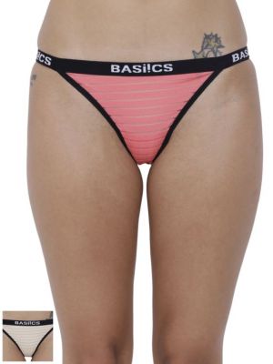 Buy Basiics By La Intimo Women's Caliente Hot Thong Panty (combo Pack Of 2 ) - ( Code -bcpth010b09l ) online