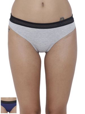 Buy Basiics By La Intimo Women's Bonita Pretty Thong Panty (combo Pack Of 2 ) - ( Code -bcpth020b0ah ) online