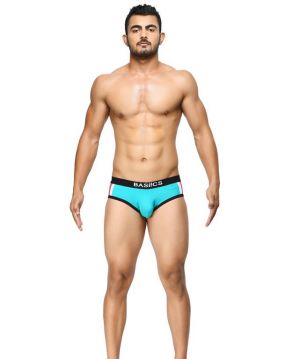Buy BASIICS - Double Stripe Classic Teal briefs online