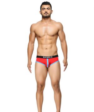 Buy BASIICS - Retro Style Red briefs online