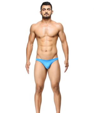 Buy BASIICS - Semi-Seamless Feather Weight Brief Blue online
