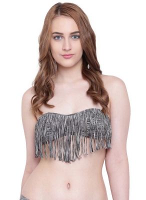 Buy Grey Black Melange La Intimo Bea Chick Bikini Bra online