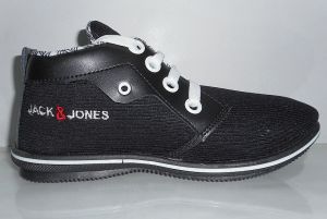 Camro Black Canvas Sneakers For Men"s
