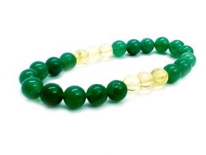 Buy Citrine And Green Aventurine Crystal Stretch Bracelet For Men And Women online
