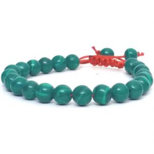 Buy Tibetan Malachite Stone Adjustable 8 MM Bracelet - Code ( Malachiteadgbr ) online