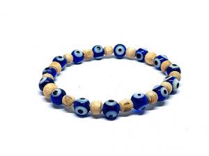 Buy Natural Auspicious Tulsi And Evil Eye Bracelet - Code ( Tulsihqevlbr ) online