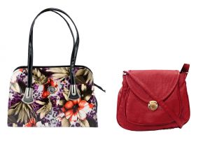 Buy Estoss Multicolor Handbag And Maroon Sling Bag Combo Of 2 online