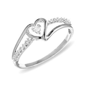 Sheetal Diamonds 0.15TCW Traditional Look Round Cut Diamond Engagement Ring 10 K White Gold R0094-10K
