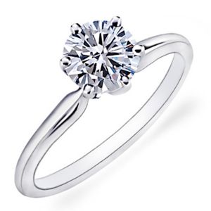Sheetal Diamonds Hot Selling 0.30TCW Real Round Cut Solitaire Diamond Engagement Ring 14k White Gold R0320