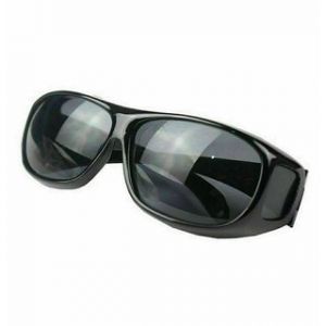 Buy Set Of 2 Unisex HD Night Vision Driving Sunglasses Over Wrap Around Glasses ( Black ) online