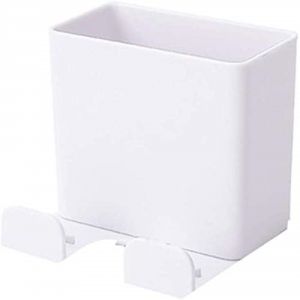 Buy Wall Mounted Self-adhesive Remote Control Holder Mobile Phone Charging Stand, Mini Storage Box (white) - Pack Of 2 online