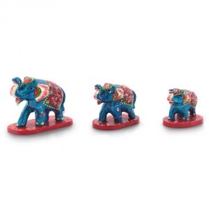 Buy Vivan Creation Paper Mache 3 Piece Elephant Home Decor Gift online