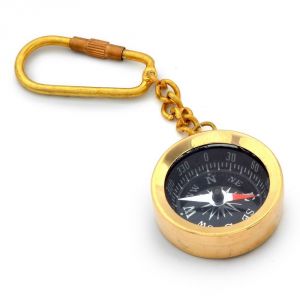 Buy Vivan Creation Antique Brass Handcrafted Compass In Keychain -161 online