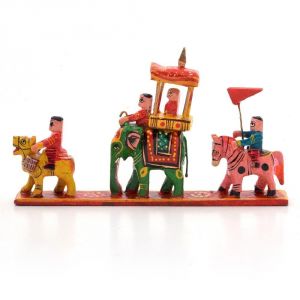 Buy Vivan Creation Royal Maharaja Procession Wood Handicraft Item 204 online
