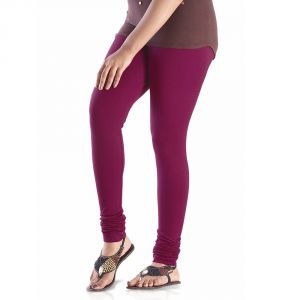 Buy Vivan Creation Ladies Stylish Purple Color Comfortable Cotton Churidaar Leggings online