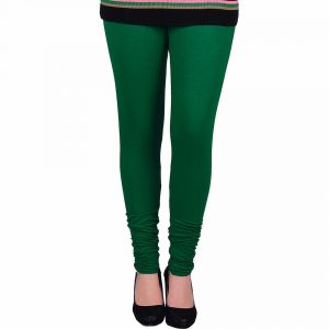 Buy Vivan Creation Women Stylish Sexy Green Color Comfortable Cotton Churidaar Leggings online
