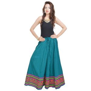 Buy Vivan Creation Rajasthani Full Length Blue Skirt Free Size (product Code - Smskt507) online