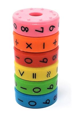 Buy Kuhu Creations Supreme Math Cylinder Circular Shape Educational Abacus Puzzle Activity Kit. (magnetic Plastic 01) online